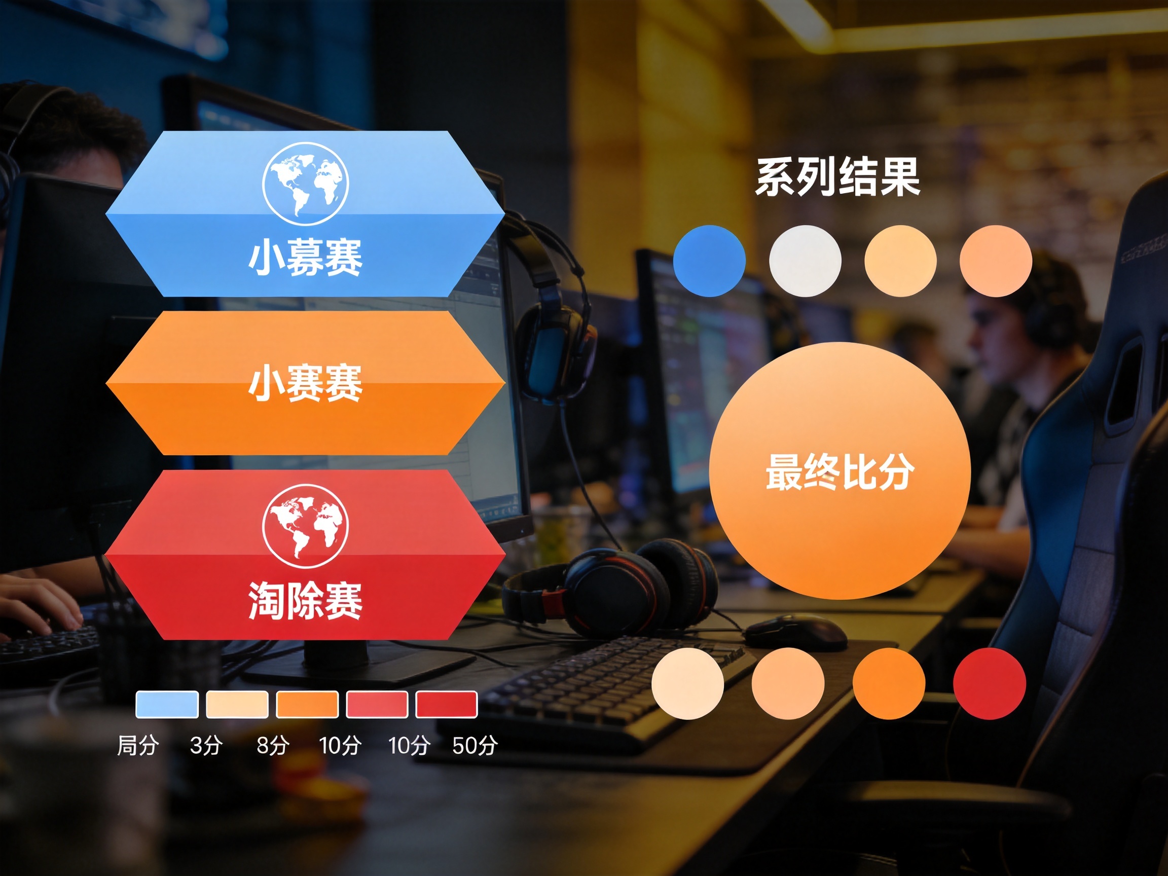 电竞对局数据面板示意，展示局分、地图与赛事阶段字段的组织形式